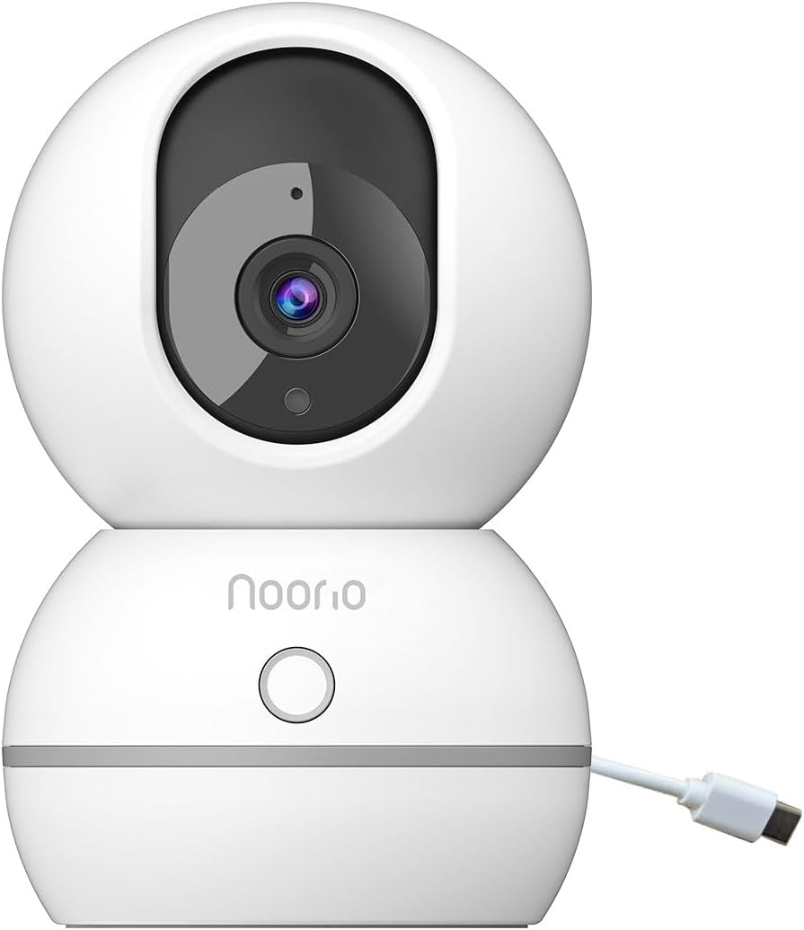 Noorio 4MP/2K Indoor Security Camera, 2.4GHz UHD 360° PTZ Pet/Dog Camera