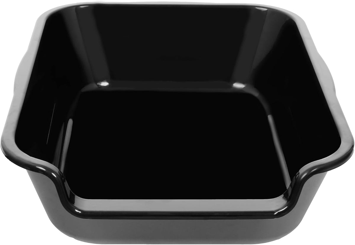 Extra Large Low Entry ABS Cat Litter Box, Black, 20" L x 15.5" W, 1 Pack | Durable low entry litter box, non-stick, odor-free, ideal for seniors, kittens, rabbits, large cats and multi-pet homes
