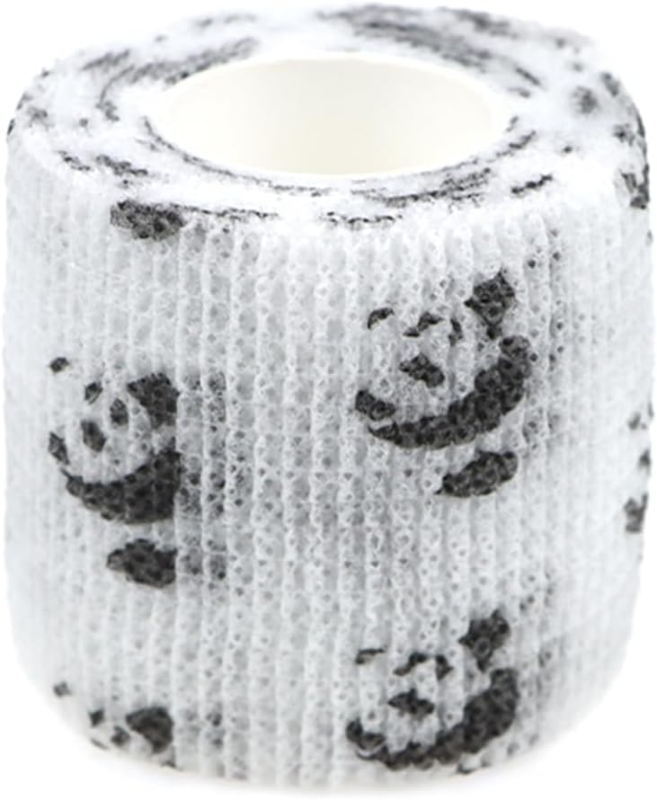 Self Adhesive Bandage Wrap Animal Cohesive Bandage Self Adherent Wrap First Aid Tape for Dogs Cats Horses Birds & Wrist Healing Ankle Sprain (2 Inch Panda 6 Rolls)