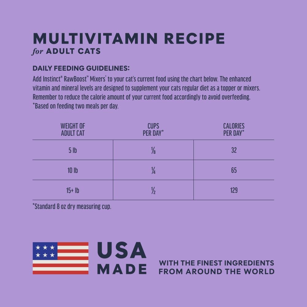 Instinct Freeze Dried Mixers, Cat Food Toppers, Multivitamin Adults, 5.5 oz