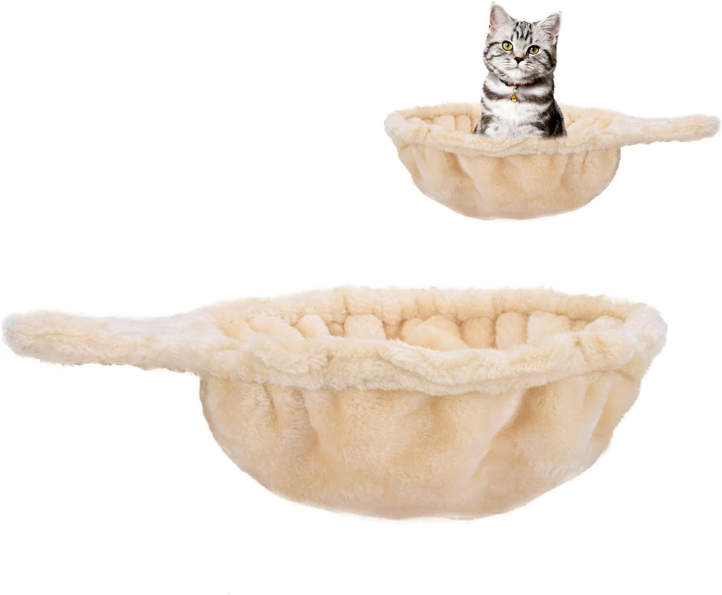UXIETIN Cat Tree Hammock for Large Cats with Deep Basket,12.4",Beige