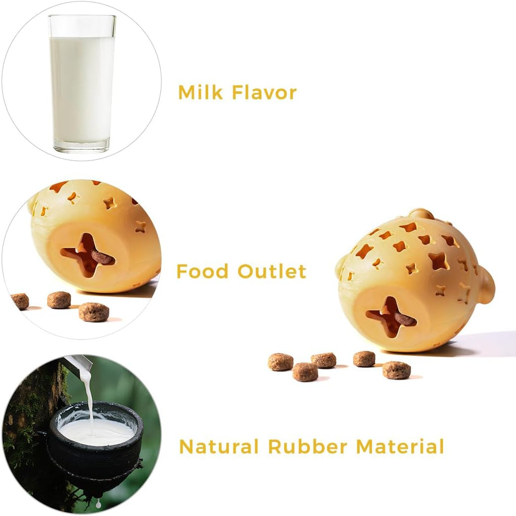 MewaJump Dog Toy Treat Food Dispenser Puzzle Rubber Chew Toys Stuffed Ball