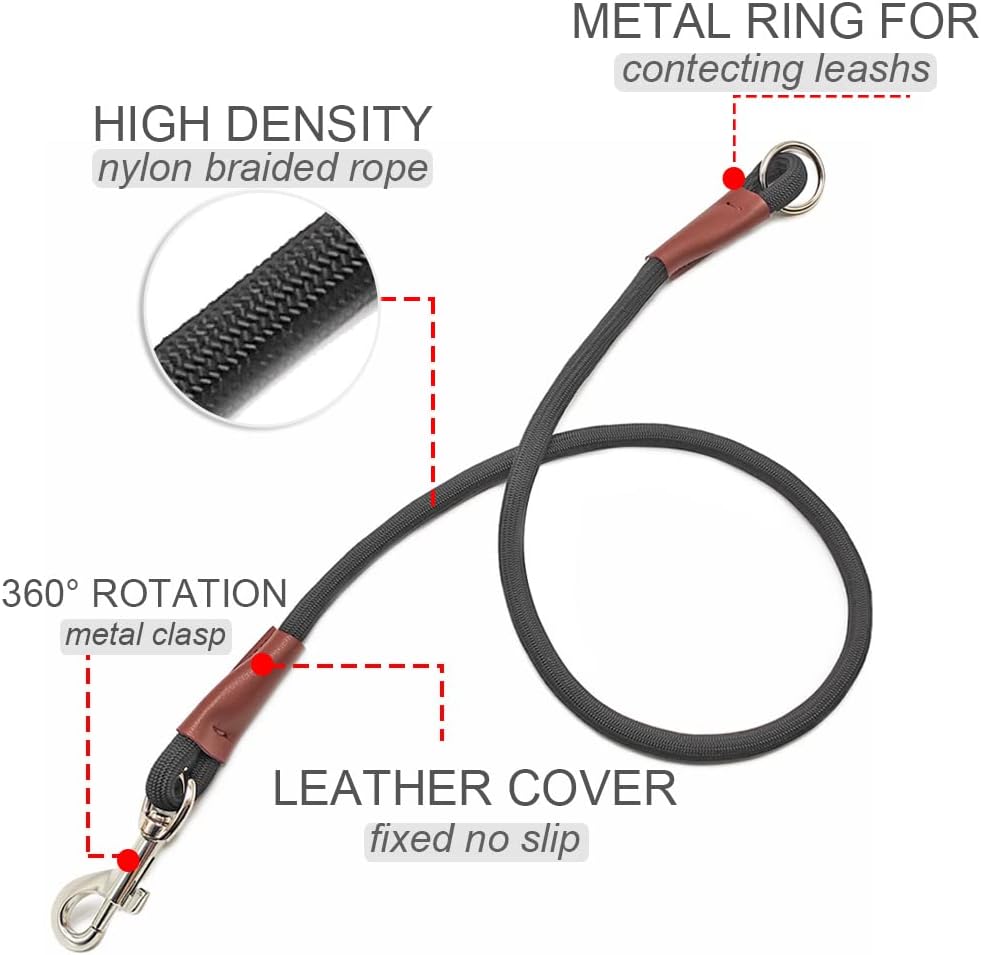 3FT Dog Tether Lead No Handle Dog Leash Tie Down Extension Rope