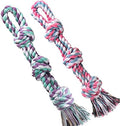 UPSKY 2 Pack Dog Rope Toys, Heavy Duty Dog Chew Toy for Aggressive Chewers | Indestructible Pet Toys, Natural Cotton, Dog Tug Toys for Boredom, Teeth Clean, for Medium to Large Breed Dogs