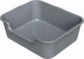 Extra Large Low Entry ABS Cat Litter Box, Grey, 24" L x 20" W x 8", 1 Pack | Durable low entry litter box, non-stick, odor-free, ideal for seniors, kittens, rabbits, large cats and multi-pet homes.