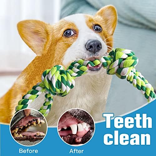 UPSKY 2 Pack Dog Rope Toys, Heavy Duty Dog Chew Toy for Aggressive Chewers | Indestructible Pet Toys, Natural Cotton, Dog Tug Toys for Boredom, Teeth Clean, for Medium to Large Breed Dogs