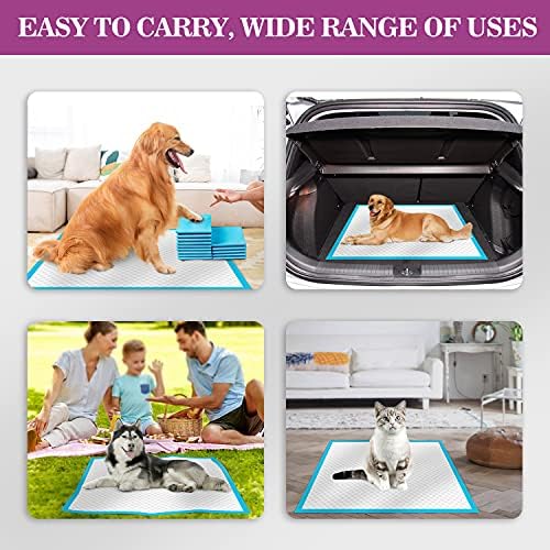 IMMCUTE Large Dog Pee Pads 28"x30"-50 Count | Large Puppy Pee Training Pads Super Absorbent & Leak-Proof | Disposable Pet Piddle and Potty Pads for Puppies | Dogs | Doggie (Pack of 2)
