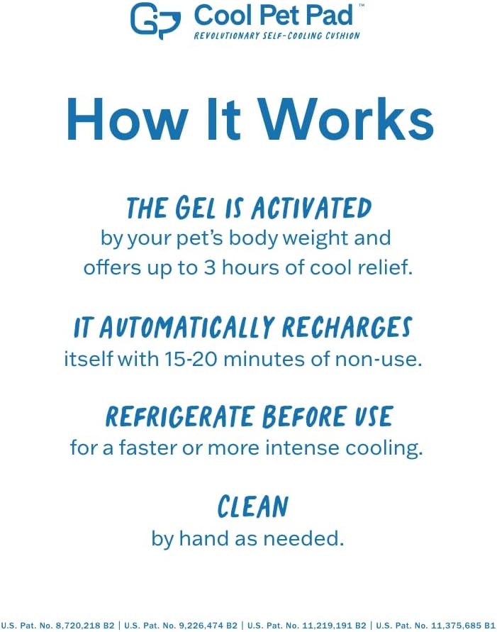 The Green Pet Shop Cool Pet Pad - Extra Large, Sage Grey - Self-Cooling, Pressure Activated Mat for Dogs & Cats from 80+ lbs - Non-Toxic Gel, No Water Needed