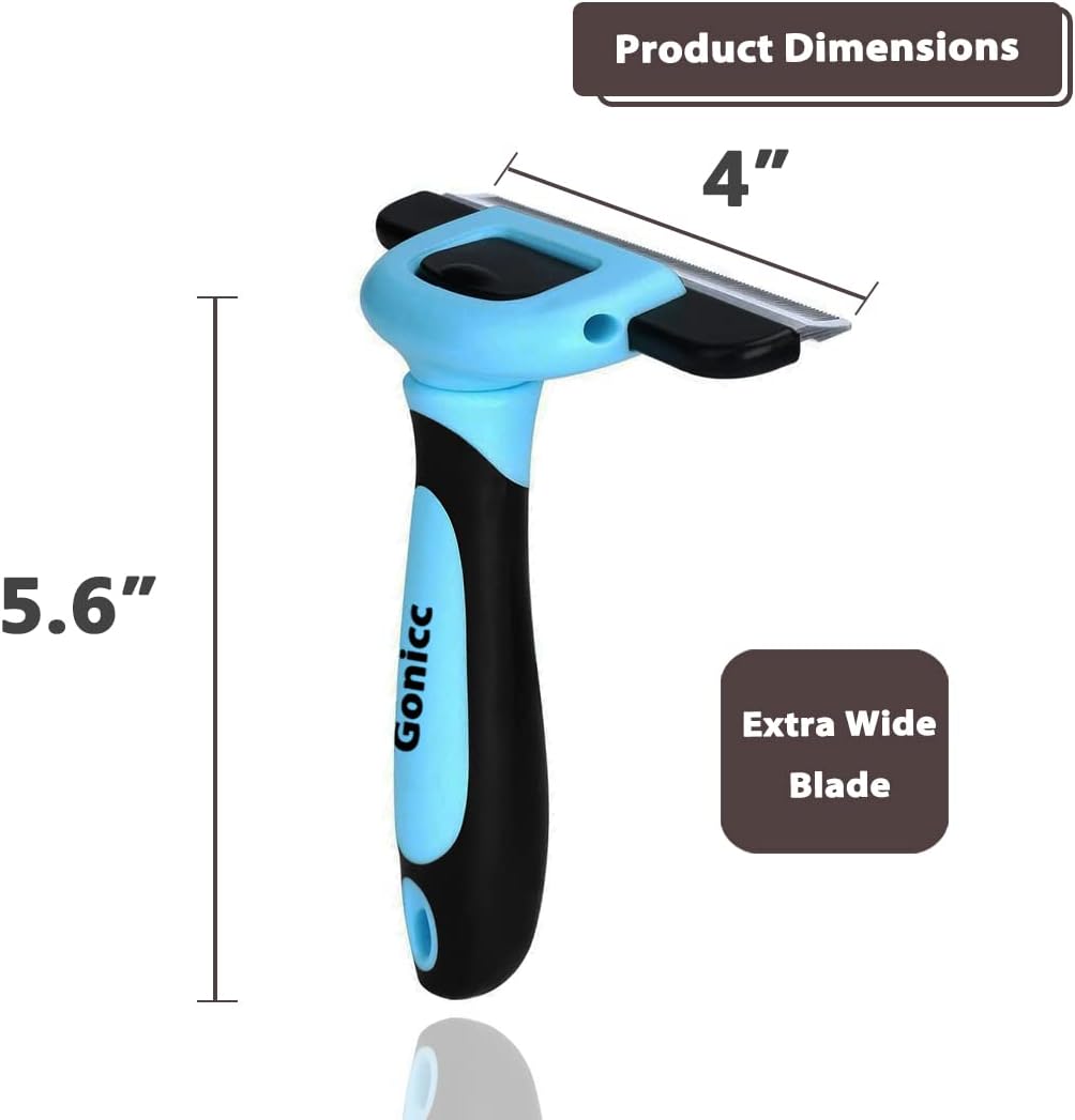 Gonicc PDT- 1001 Professional Pet De Shedding comb Tool Blue 