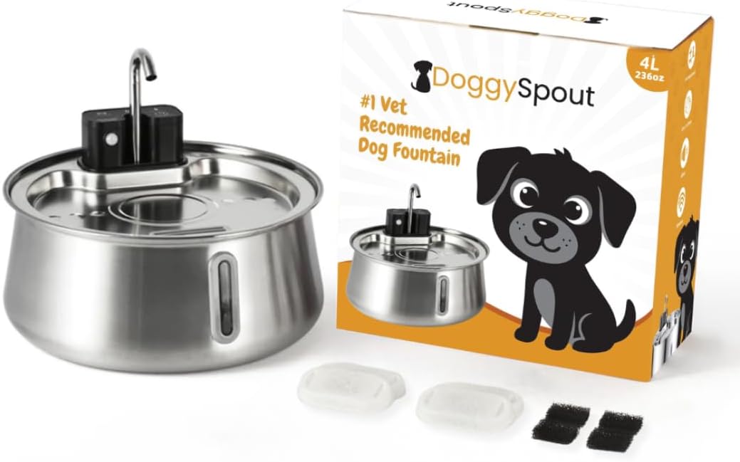 Wireless Dog Water Fountain, Large 4L (135oz)