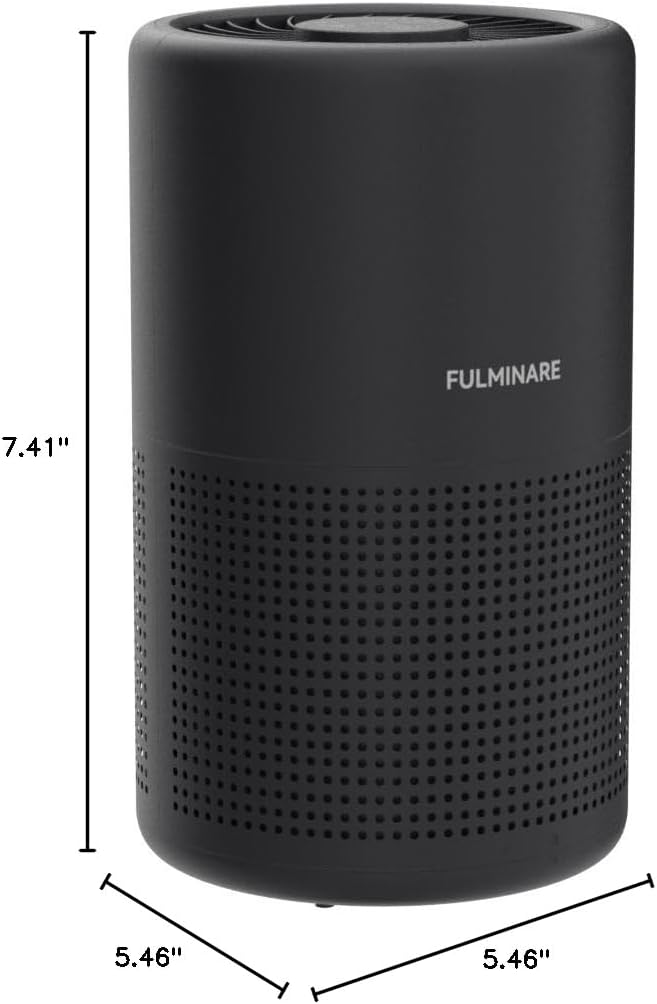 Air Purifiers for Bedroom, FULMINARE H13 True HEPA Filter (Black 2 Pack)