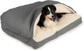 Snoozer Rectangle Cozy Cave Dog Bed, Hooded Dog Bed, Anthracite (S)