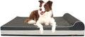 Laifug Orthopedic Dog Beds for Large Dogs,4.5" Memory Foam Dog Beds,Durable Water Proof Liner Removable and Washable, Nonskid Bottom, Grey 46"x28"x8"