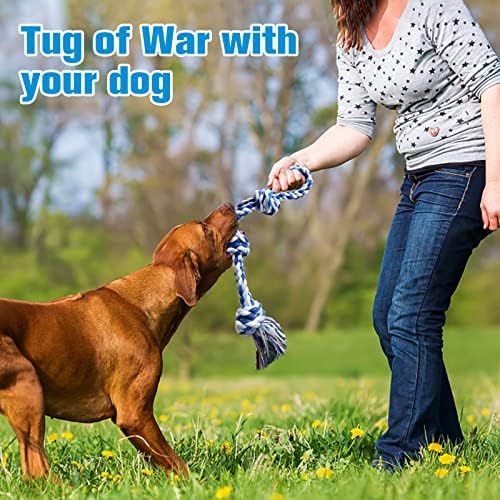 UPSKY 2 Pack Dog Rope Toys, Heavy Duty Dog Chew Toy for Aggressive Chewers | Indestructible Pet Toys, Natural Cotton, Dog Tug Toys for Boredom, Teeth Clean, for Medium to Large Breed Dogs