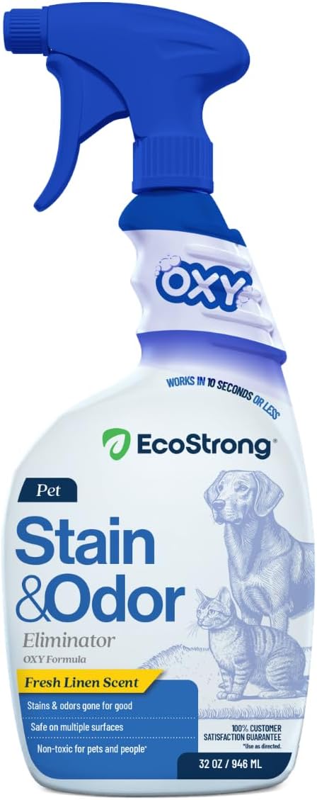 Oxy Pet Carpet Cleaner Spray | Pet Stain Remover for Pet Urine, Cat Pee, Dog Poop | Deep Spot Treating Action on Carpeting, Upholstery, Laundry, Pet Beds & More (32 Fl Oz)