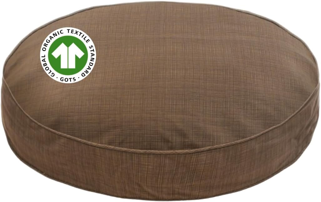 Molly Mutt Woodstock Dog Bed Duvet Cover, GOTS-Certified 100% Organic Cotton Canvas Cover for Dog, Puppy, or Cat Bed, Durable, Washable, and Free of Harmful Chemicals, Round, 36"x5"