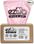 1000 Pet Waste Disposal Dog Poop Bags EZ Pick Up Bag | pink, large size 8"x13", doggy clean up poopy training bags