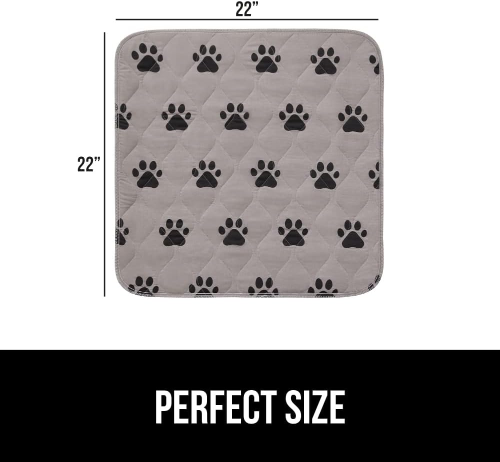GORILLA GRIP Washable Puppy Pads, Slip Resistant Dog Crate Mat, 22x22