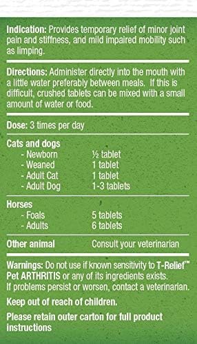 MediNatura T-Relief Pet Joint Aches Relief Homeopathic, 90 Tablets, 2 Pk