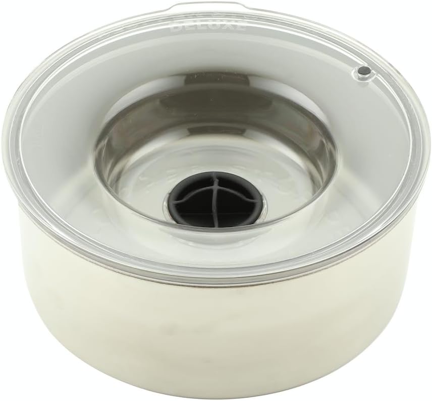 Tritan Plastic Dripless Water Bowl with Lid – Holds 1 Gal, Reduces Spills & Trails Up to 85%+, Water Bowl for Medium Breed Dogs (21-50 lbs), The Original Slobber Stopper 