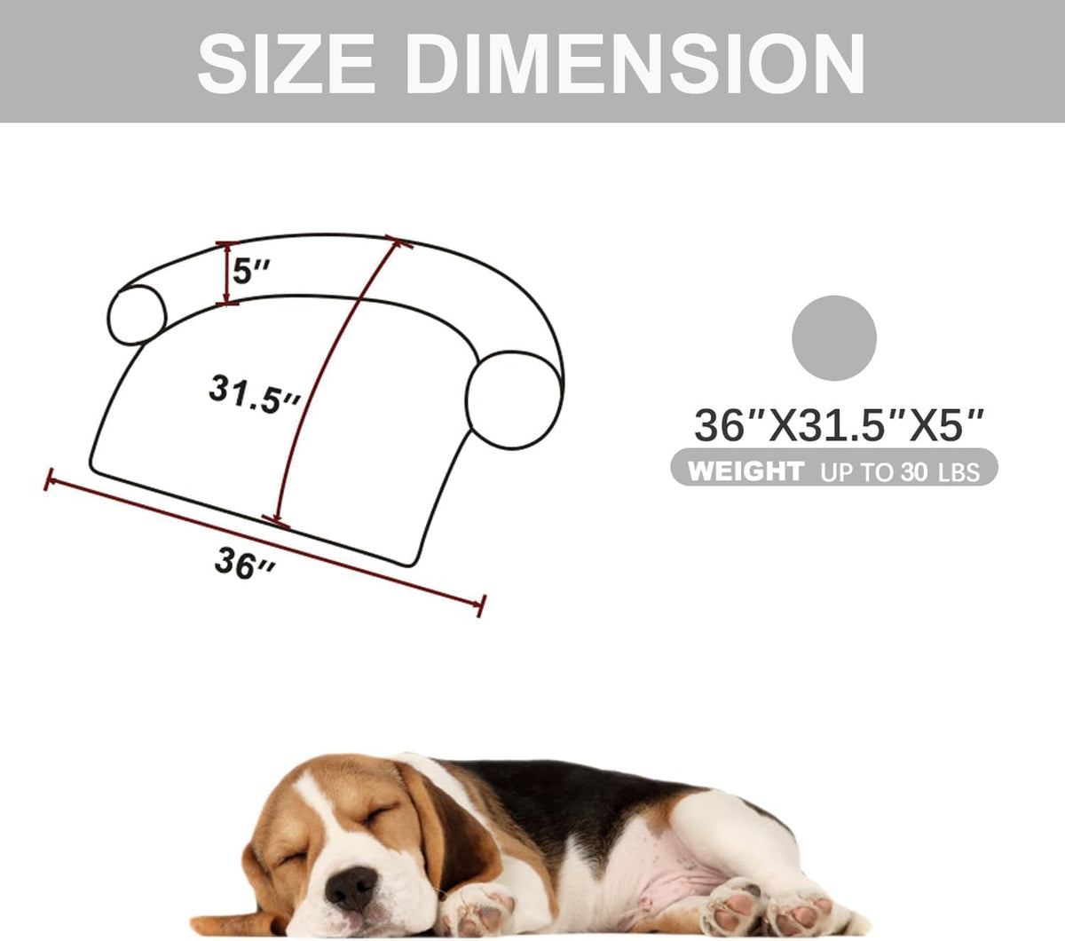 Calming Dogs/Cats Bed Mats, Dog Pad Washable Removable Couch Cover, Plush Long Fur Mat for Pets, Waterproof, Perfect for Small, Medium and Large Dogs and Cats (Light Gray, 36"x31.5"x5.0")