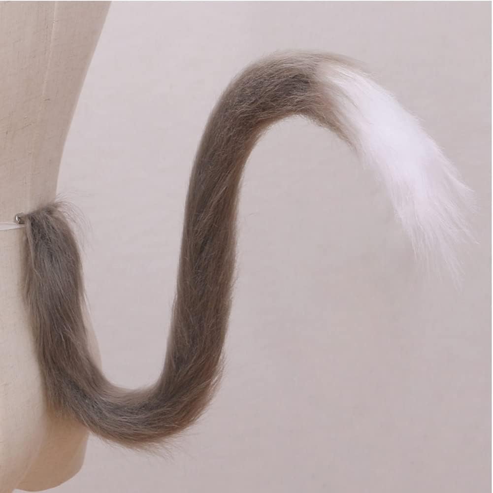 Cat Tail Cosplay 31.5" Long Plush Animal Tail for Halloween Party Fancy Dress Costume Accessories