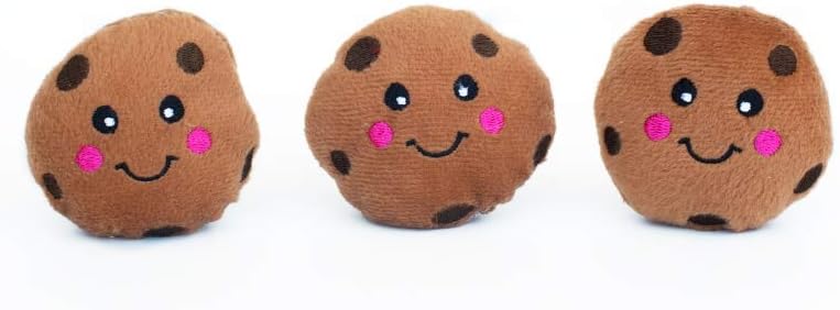 ZippyPaws Burrow Replacement Miniz Squeaky Toy for Enrichment - Cookies | Interactive Dog & Puppy Toys for Boredom, Stimulating Pet Products to Keep them Busy
