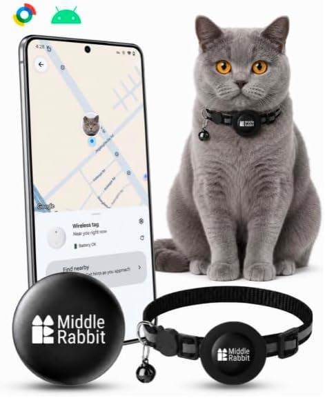 GPS Tracker for Cats, Cat Tracker Collar for Android