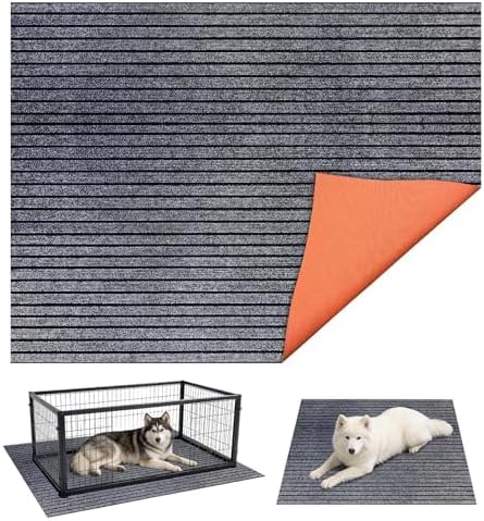 Mat for Under Dog Crate，Pad Dog Crate Mat Liner Floor Protector Washable Absorb Non-Slip Waterproof for Kennel Training, Protects Floors Easy Clean Cuttable