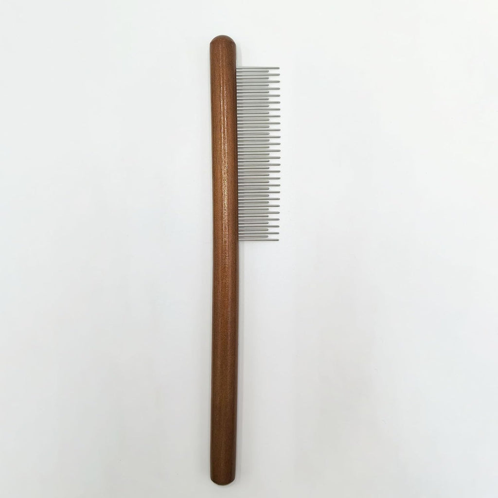 3-Pack Wood Pet Grooming Comb, Stainless Steel Flea Comb