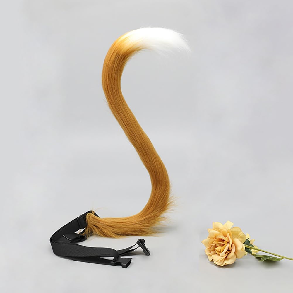 Cat Tail Cosplay 31.5" Long Plush Animal Tail for Halloween Party Fancy Dress Costume Accessories