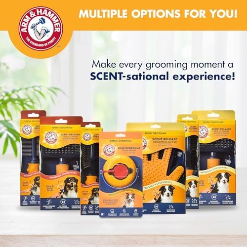 Arm & Hammer Simply Grooming Soap Dispensing Palm Dog Brush