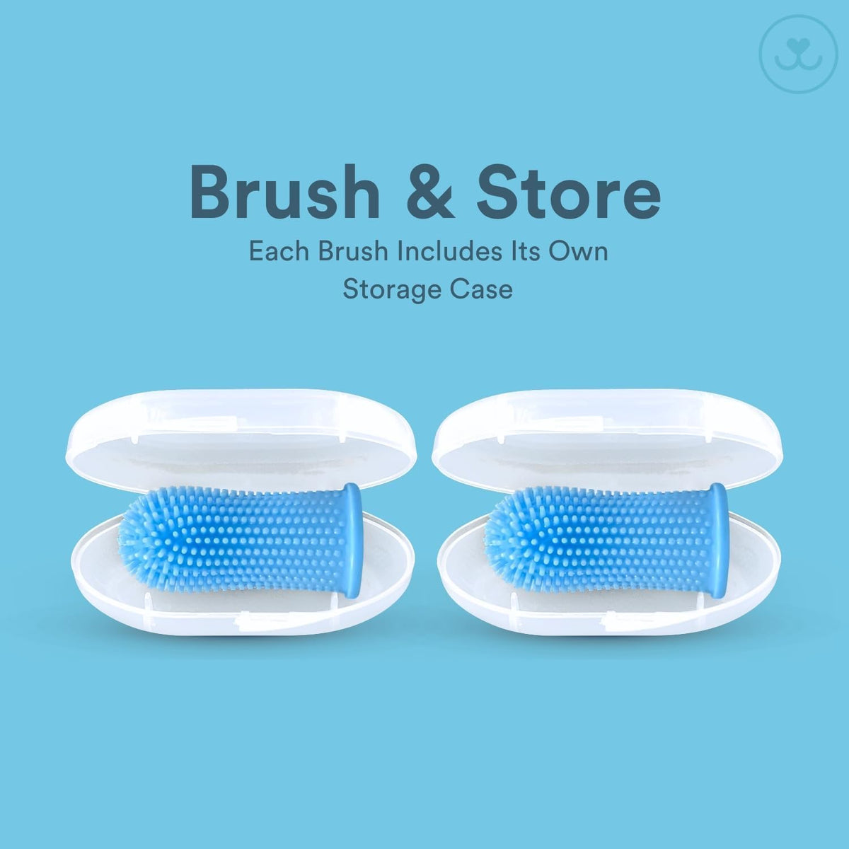 Jasper Dog Toothbrush, 360° Finger Toothbrush for Dogs, Multicolor 4-Pack | 12x More Bristles, Teeth Cleaning Kit for Small & Large Pets, Toothpaste Not Included, Fights Bad Breath, Extra Soft Silicone 