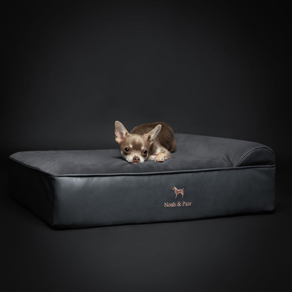 NOAH & PAW Medium Dog Bed Orthopedic Memory Foam Cooling Gel 28x23x7.5 in