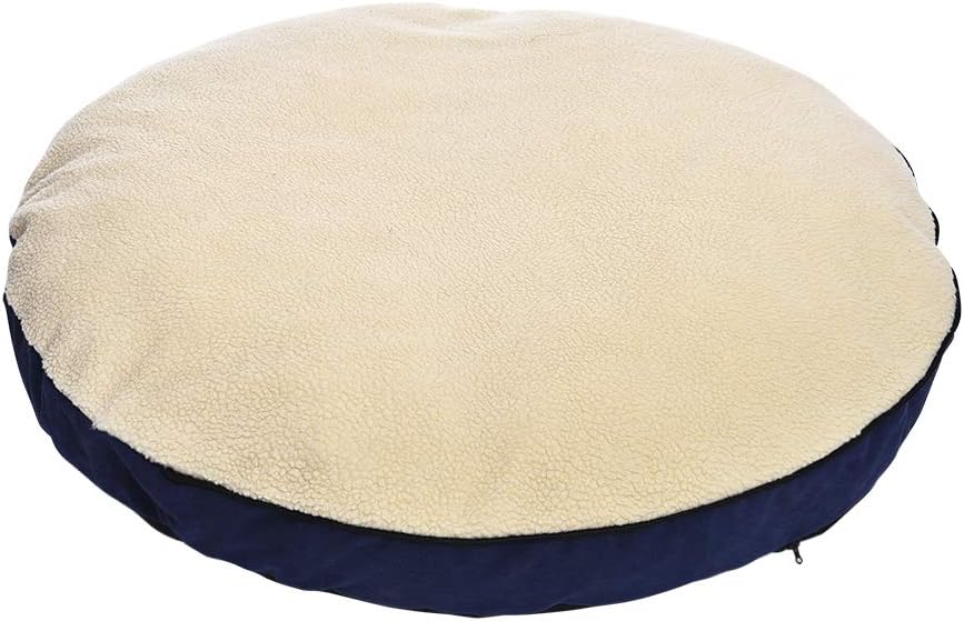 AmazonBasics Anti-Anxiety Calming Burrow Pet Cave Bed for Small and Medium Dogs, with Removable Nesting Cave Cover, Fits up to 35lbs Pets, 30 x 30 x 12.5 inches, Blue