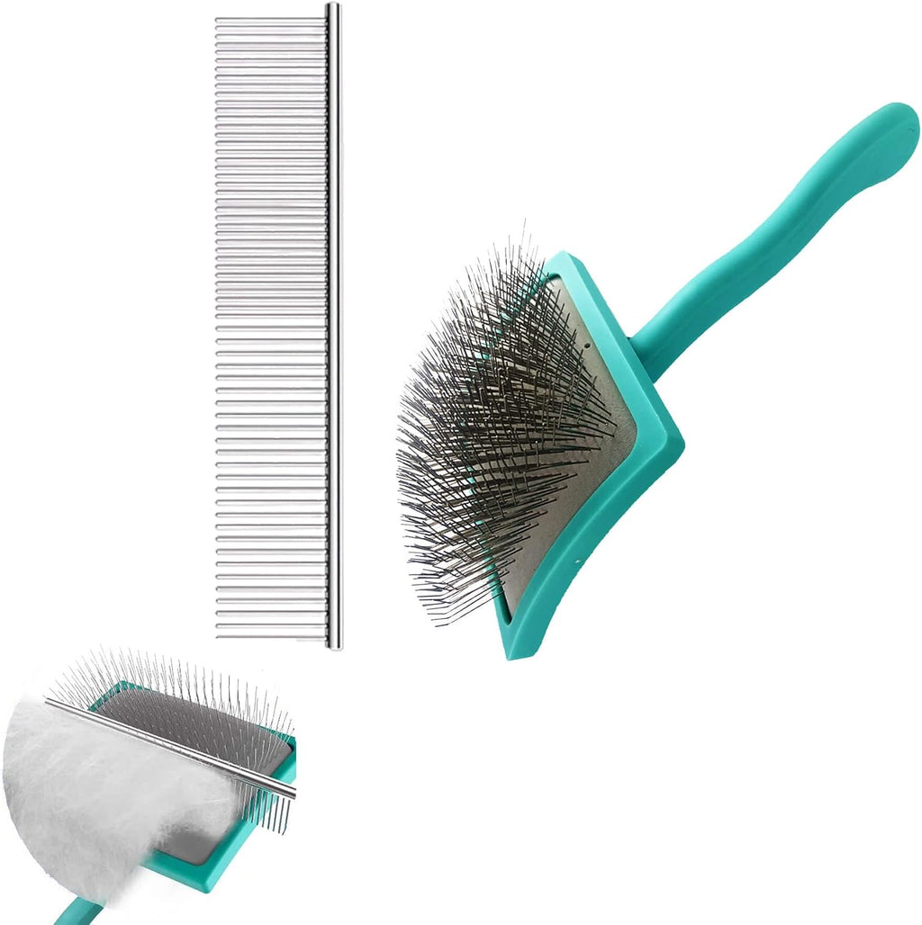 Doodle Brush for Dogs - Goldendoodle Brush with Poodle Comb - Goldendoodle Must Haves Grooming Tools - Pet Comb Value Kit Designed for Doodles, Labradoodles, Bernedoodles - Large-Extra Long Pin 31mm