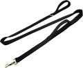 Dual Padded Handle Walking And Training Standard Leashes For Big Large Dogs With Reflective Stitching,360° Rotatable Heavy Duty Metal Buckle,D-Ring,Durable Nylon,6Ft Long For Over 70 Pounds