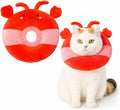 Adjustable Cat Recovery Collar Soft,Cute Pet E-Collar Neck Cone After Surgery Wound Healing Protective Cone Fit for Kitties, Small Dogs(ELC05-lobster-l)