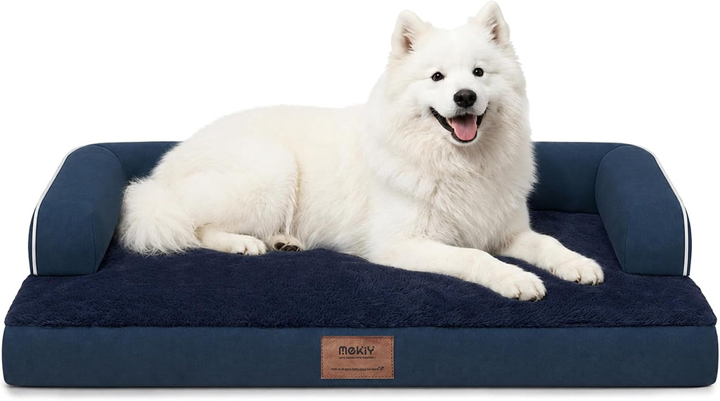 MEKIY Orthopedic XL Dog Bed with Bolster for Extra Large Size Dogs