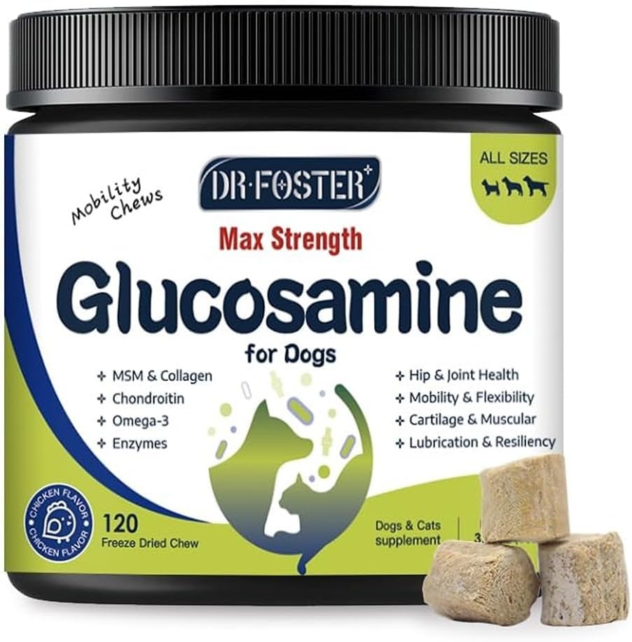 Dr. Foster Glucosamine Chondroitin for Dogs & Cats, Chicken, 120 Chews