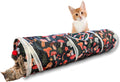Cat Tunnel, 2-Way Cat Tunnels for Indoor Cats, Collapsible Cat Play Tunnel, Interactive Toy Maze Cat House with 2 Play Ball for Cats, Puppy, Kitty, Kitten, Rabbit