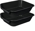 Extra Large Low Entry ABS Cat Litter Box, Black, 20" L x 15.5" W, 2 Pack | Durable low entry litter box, non-stick, odor-free, ideal for seniors, kittens, rabbits, large cats and multi-pet homes.