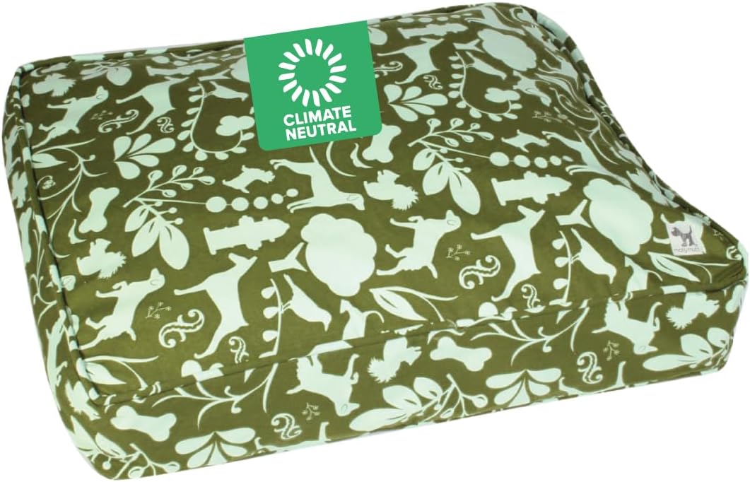 Molly Mutt Light Green Dog Bed Cover, Non-Toxic & 100% Cotton, 36"x45"x5"
