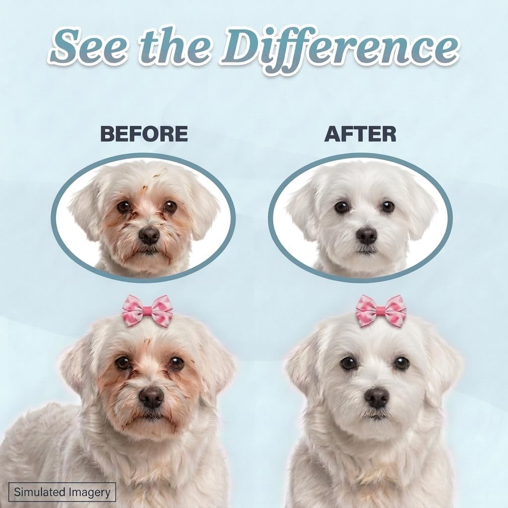 Eye & Ear Wipes – Tear Stain Remover for Dogs and Cats, 100 Wipes