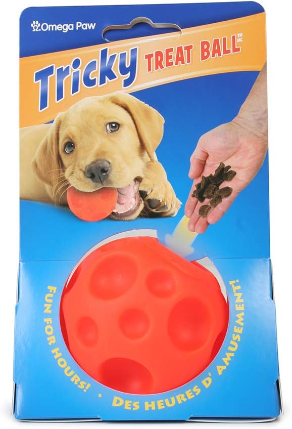 Omega Paw Authentic Tricky Treat Ball Small 2.5" Size, Small (Pack of 8)