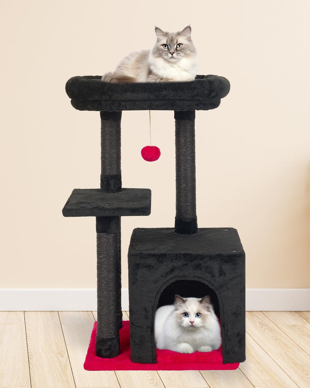 Cute Cat Tree Kitten Cat Tower Condo Cat Furniture Sisal Scratching Posts K