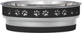 Loving Pets Corsa Dog Bowls- Stainless Steel Dog & Cat Bowls - Spill Proof Dog Food Bowl, Cat Bowl, Puppy Essentials & Pet Supplies Great for Home & Travel (Large 35-65 lbs, Stealth Black)