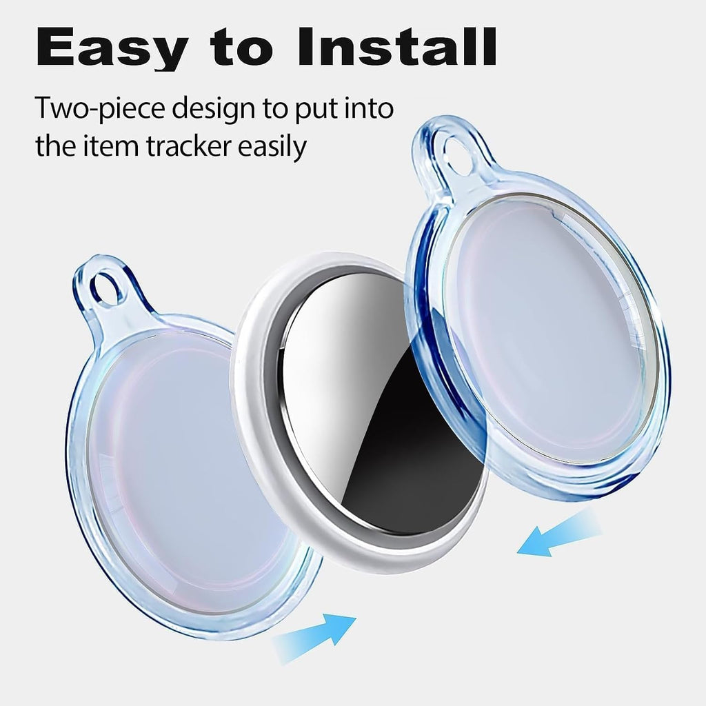 [4 Pack] IPX8 Waterproof Case for AirTag 2nd Gen (2026) & 1st Gen, Full Body Holder Keychain, Anti-Scratch Cover for Apple for Air Tags, Luggage, Pet Collar, Car Keys, Kids（Colorful Colors）