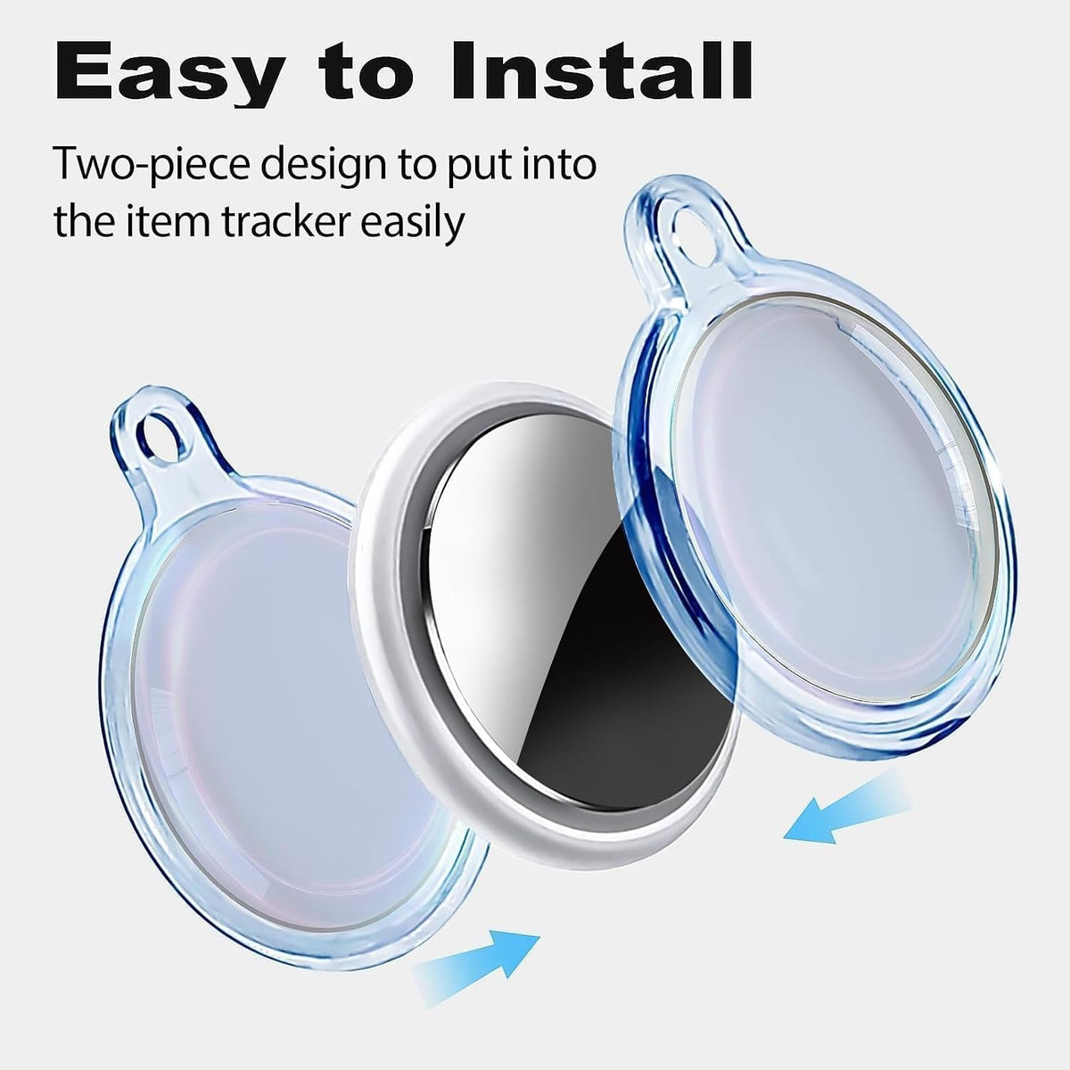 [4 Pack] IPX8 Waterproof Case for AirTag 2nd Gen (2026) & 1st Gen, Full Body Holder Keychain, Anti-Scratch Cover for Apple for Air Tags, Luggage, Pet Collar, Car Keys, Kids（Colorful Colors）