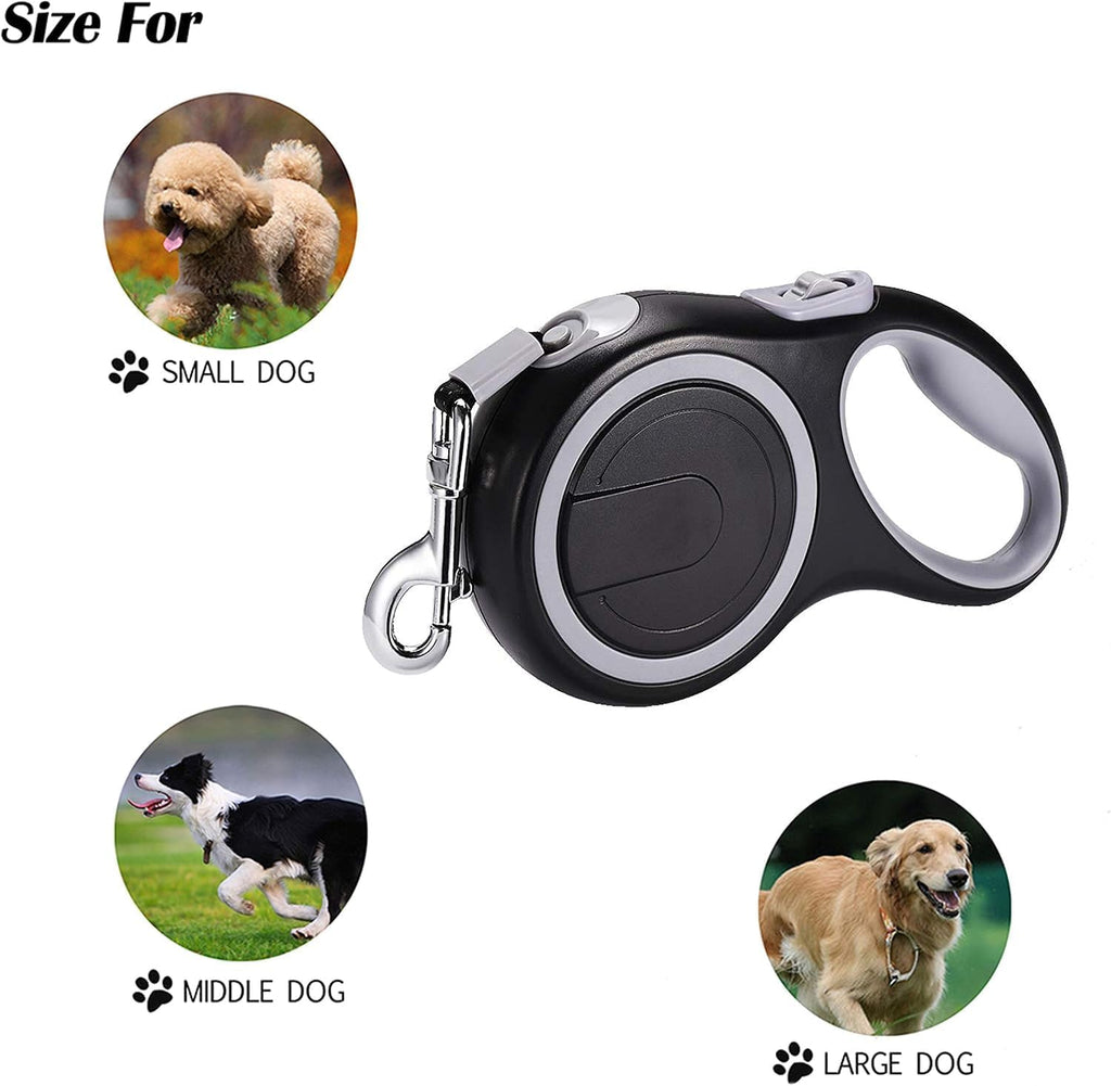 Retractable Dog Leash, EC.TEAK 26 Foot Dog Walking Leash for Medium Large Dogs up to 110lbs, One Button Break & Lock, Heavy Duty No Tangle. Large